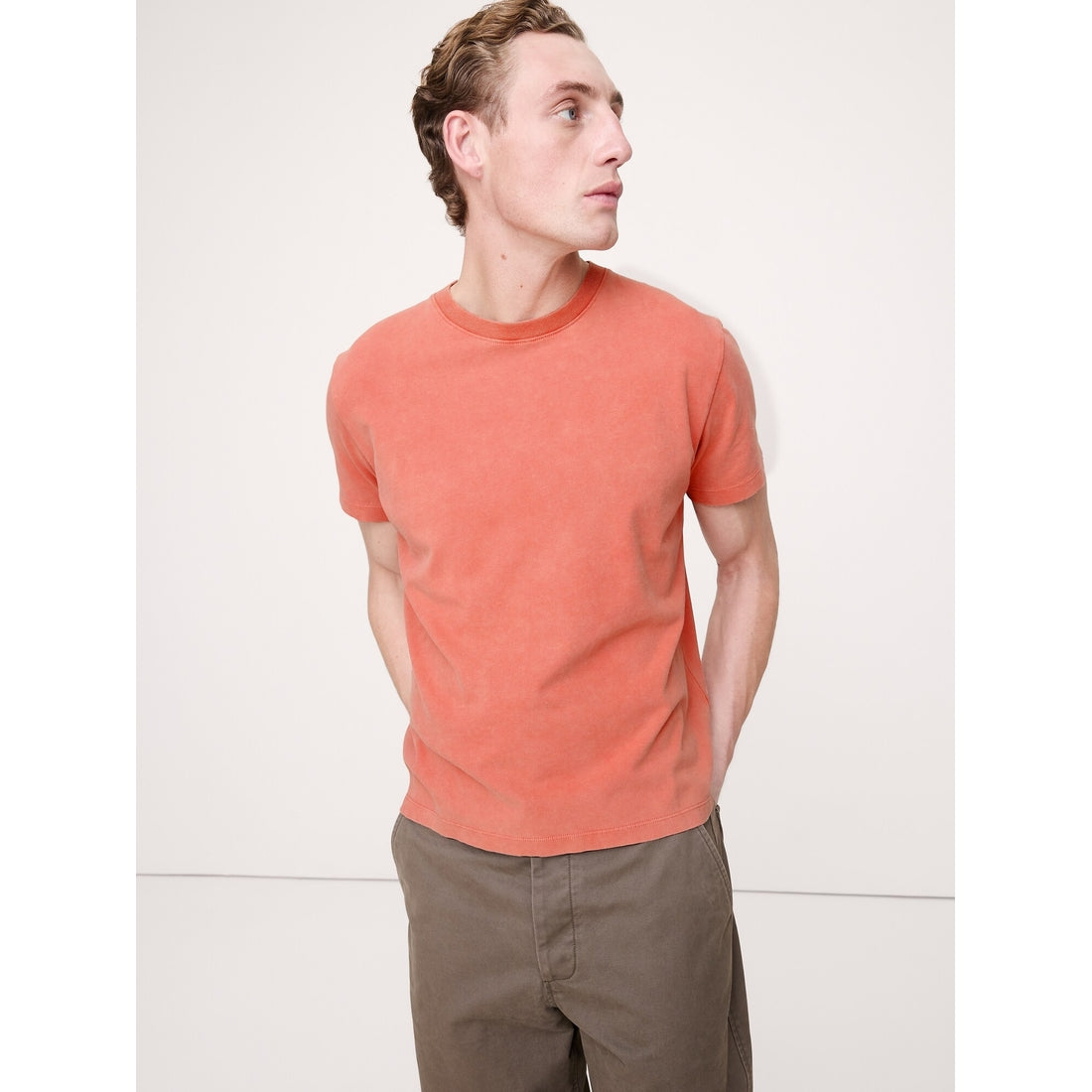 Men's Sueded Cotton Crew-Neck T-Shirt