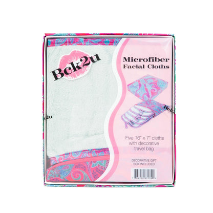 Decorative Microfiber Makeup Remover Cloths (Pack of 5