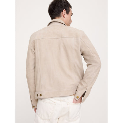 Men's Suede Trucker Jacket