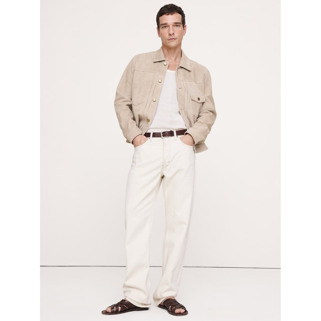 Men's Suede Trucker Jacket