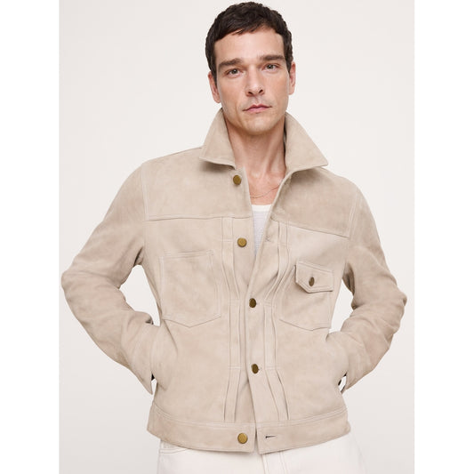 Men's Suede Trucker Jacket