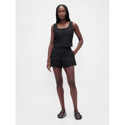 Women's 4" Mid Rise Linen-Blend Shorts