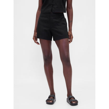 Women's 4" Mid Rise Linen-Blend Shorts