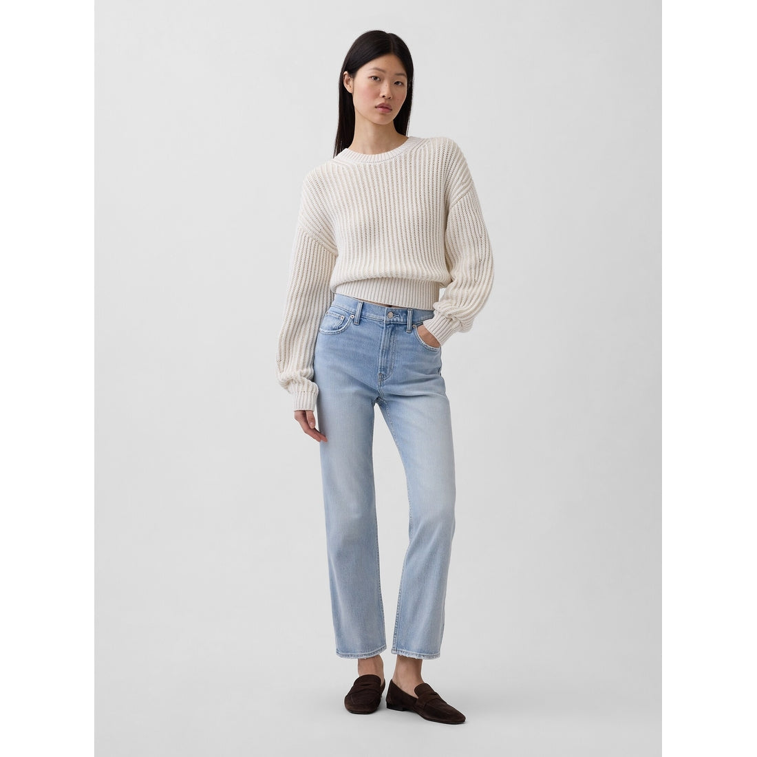 Women's High Rise '90S Slim Straight Crop Jeans