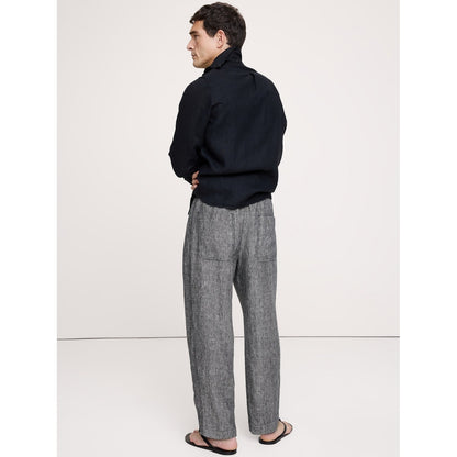 Men's Loose Linen Pull-On Beach Pant