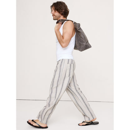 Men's Loose Linen Pull-On Beach Pant
