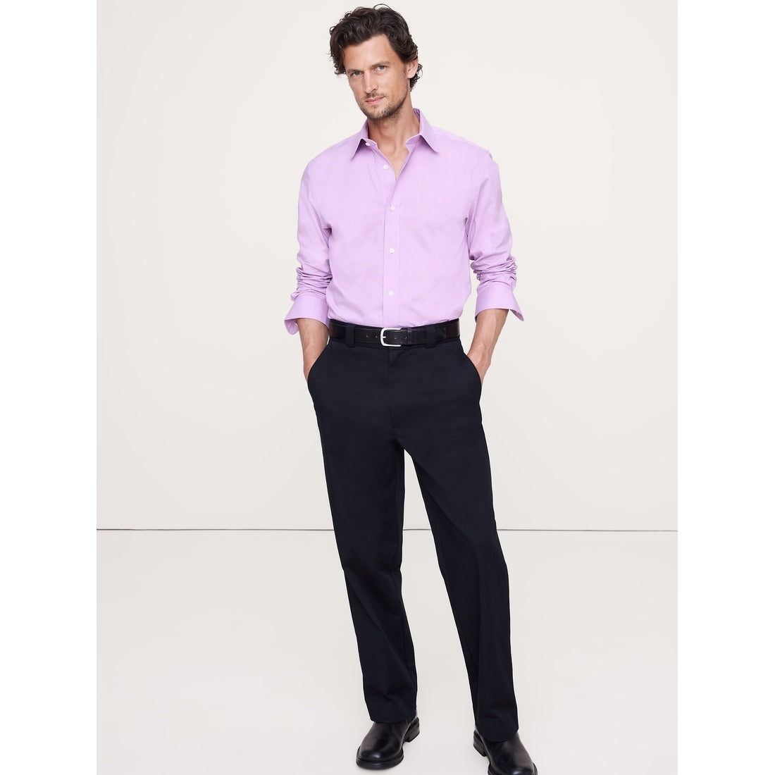 Men's Standard-Fit Wrinkle-Resistant Dress Shirt