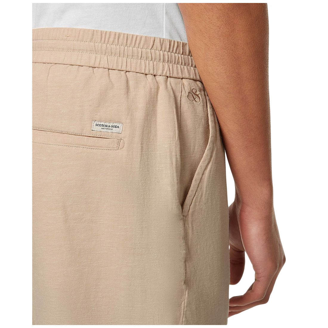 Scotch & Soda Men's Drawstring Linen Shorts