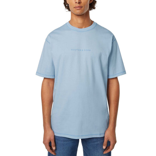 Scotch & Soda Men's Relaxed Fit Short Sleeve Crewneck Logo T-Shirt