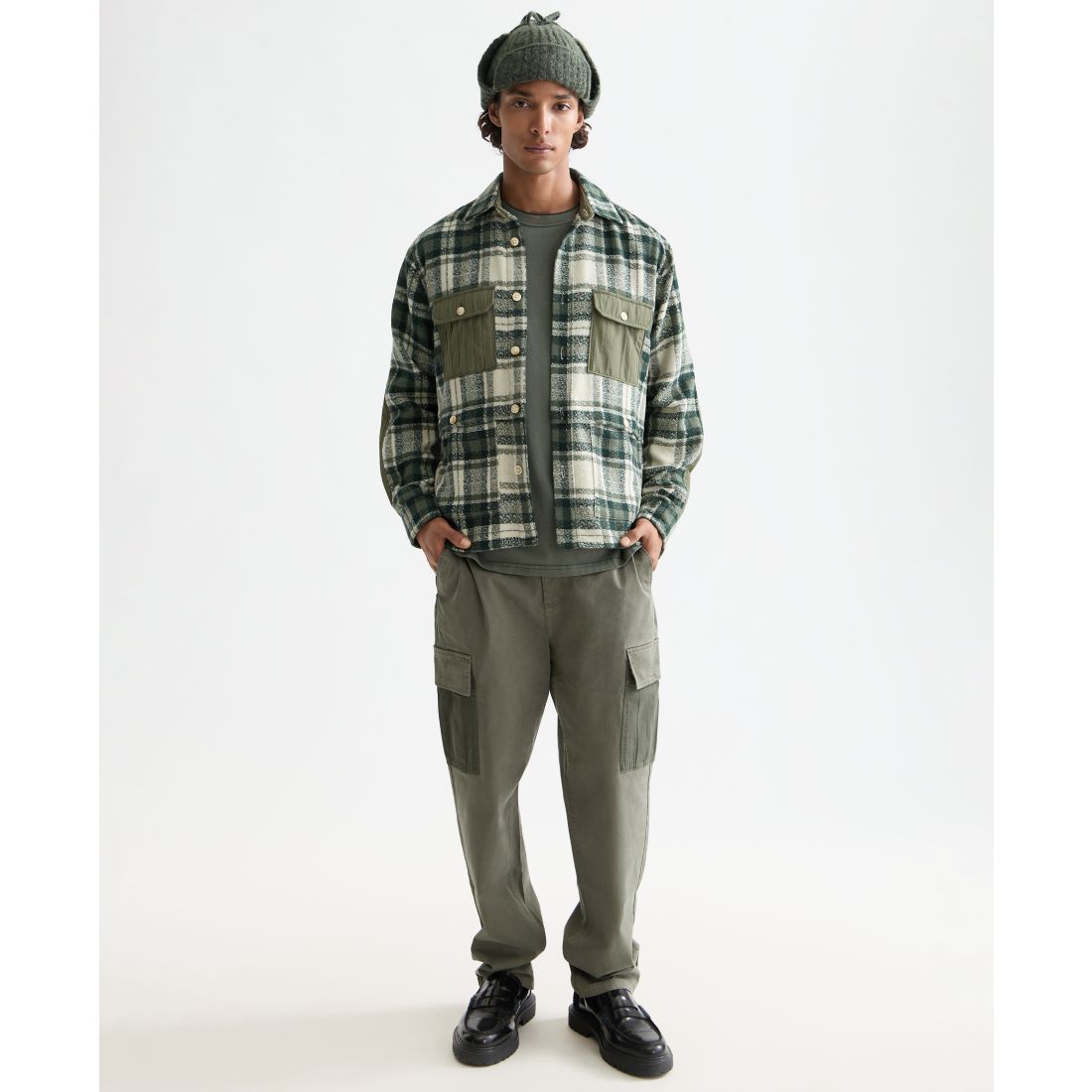 Scotch & Soda Men's Relaxed Fit Patchwork Shirt