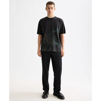 Scotch & Soda Men's Relaxed Fit Short Sleeve Mountain Graphic Crewneck T-Shirt