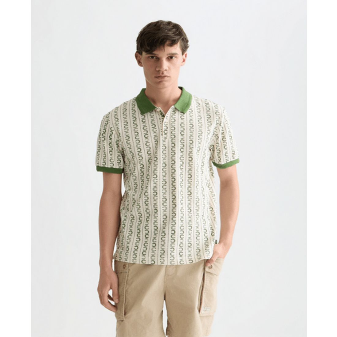 Scotch & Soda Men's Micro-Printed Regular-Fit Polo Shirt