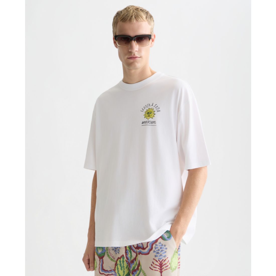 Scotch & Soda Men's Front and Back Artwork Loose-Fit T-Shirt