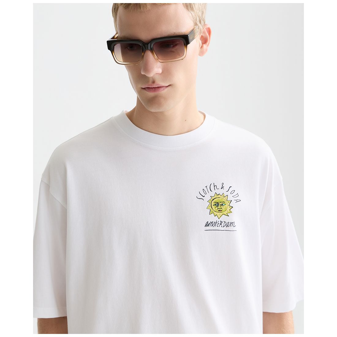 Scotch & Soda Men's Front and Back Artwork Loose-Fit T-Shirt