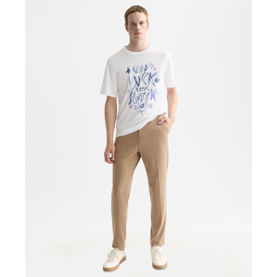 Scotch & Soda Men's Washed Graphic Regular Fit T-Shirt