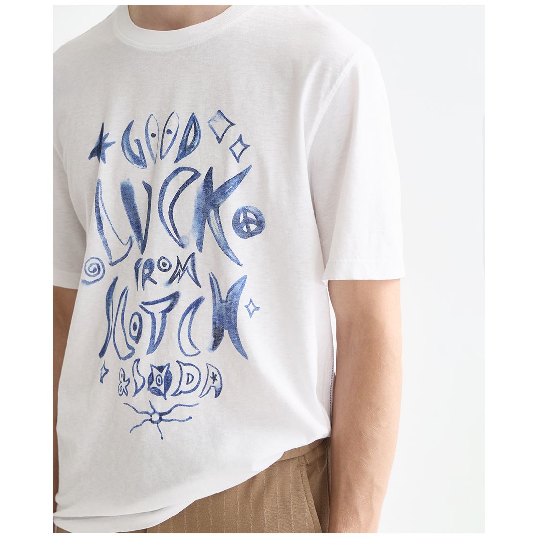 Scotch & Soda Men's Washed Graphic Regular Fit T-Shirt
