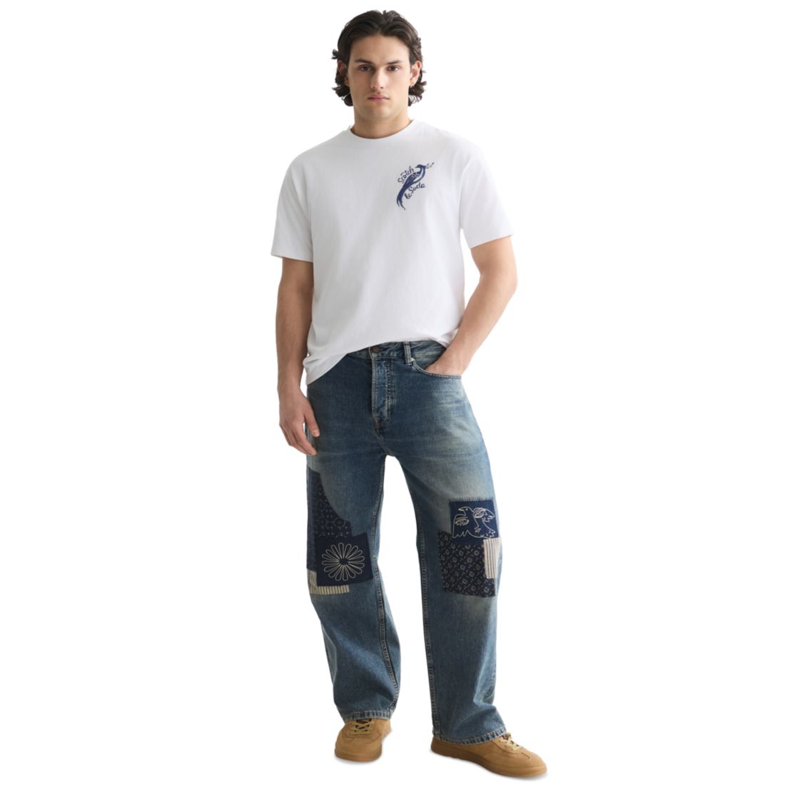 Scotch & Soda Men's Round-Neck Short-Sleeve Cotton T-Shirt