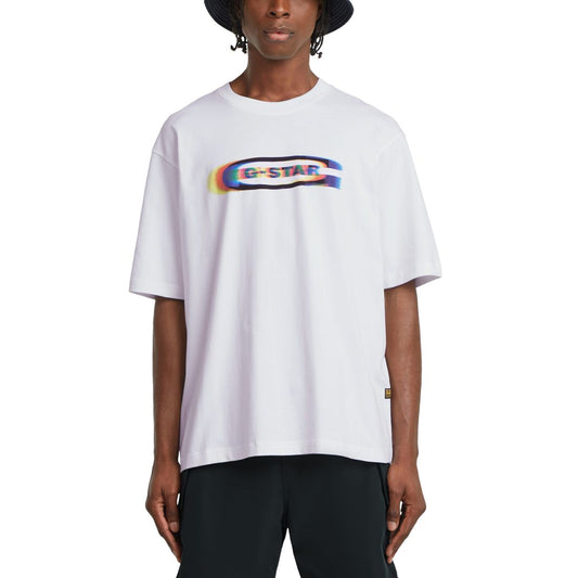 G-Star Raw Men's Old Skool Oversized Short Sleeve Color Shift Logo Graphic T-Shirt
