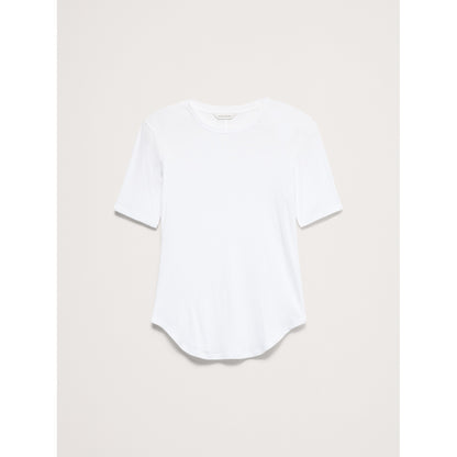 Women's Airy Cotton Elbow-Sleeve T-Shirt