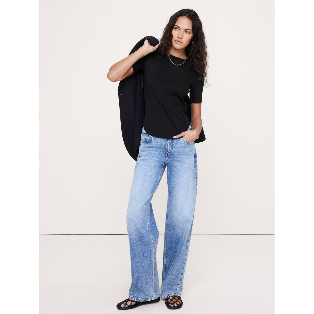 Women's Airy Cotton Elbow-Sleeve T-Shirt