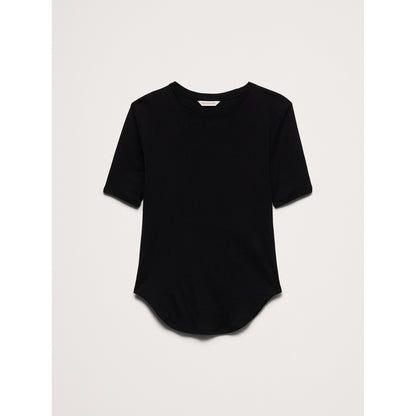 Women's Airy Cotton Elbow-Sleeve T-Shirt