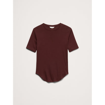 Women's Airy Cotton Elbow-Sleeve T-Shirt