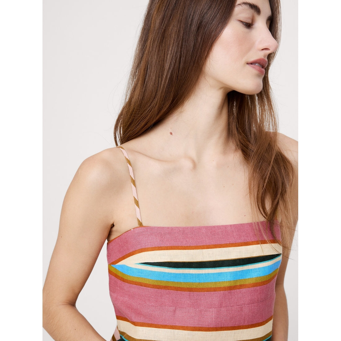 Women's Strappy Linen Mini Dress