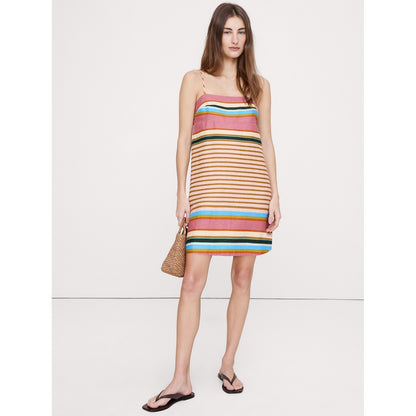 Women's Strappy Linen Mini Dress