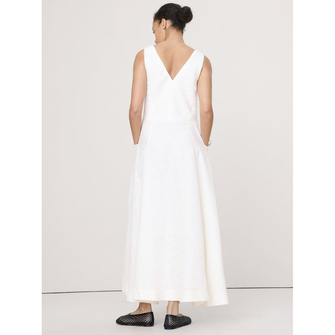 Women's Linen Pocket Maxi Dress