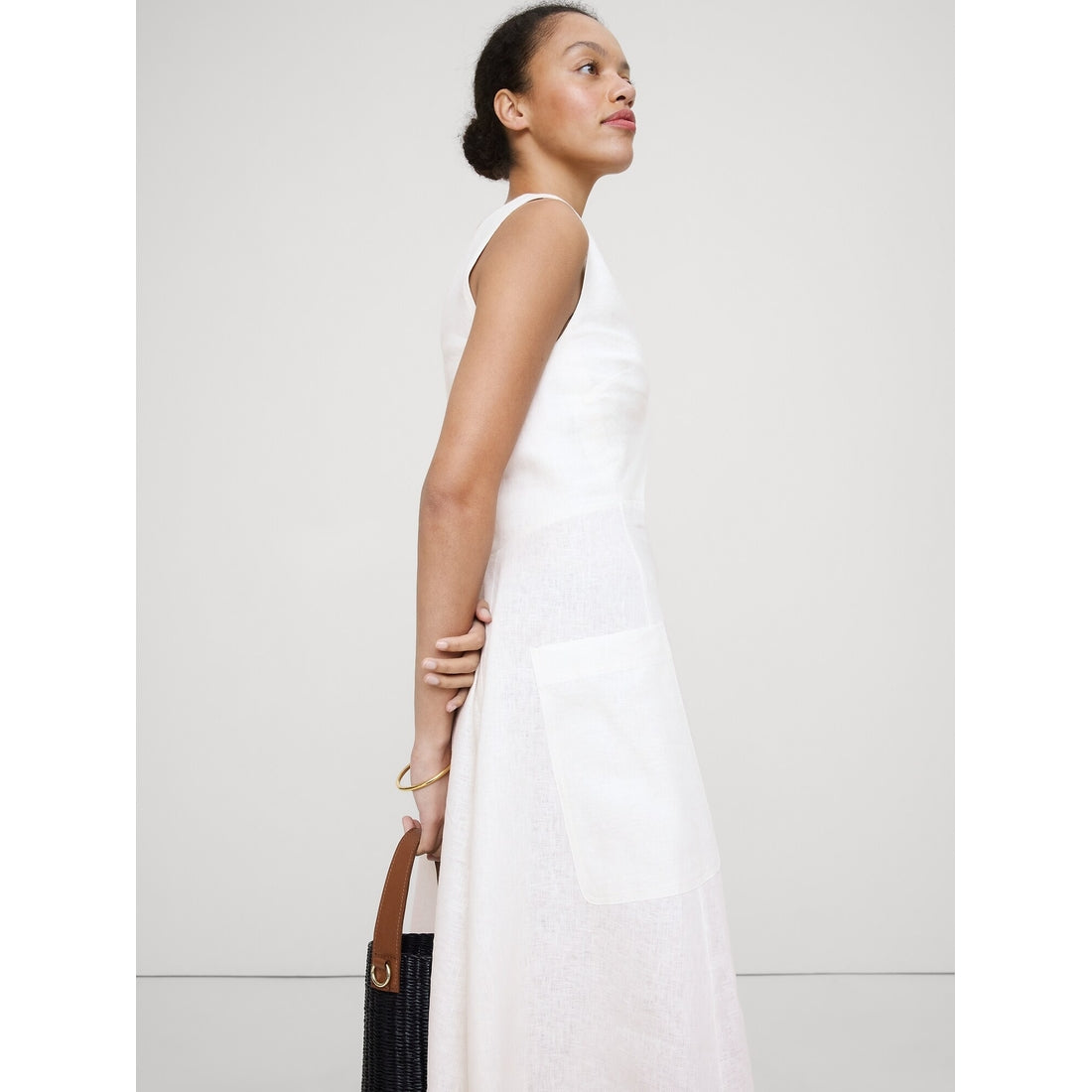 Women's Linen Pocket Maxi Dress