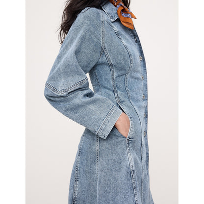 Women's Seamed Denim Mini Dress