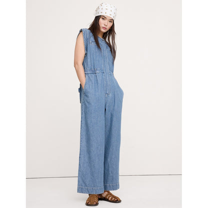 Women's Denim Utility Jumpsuit