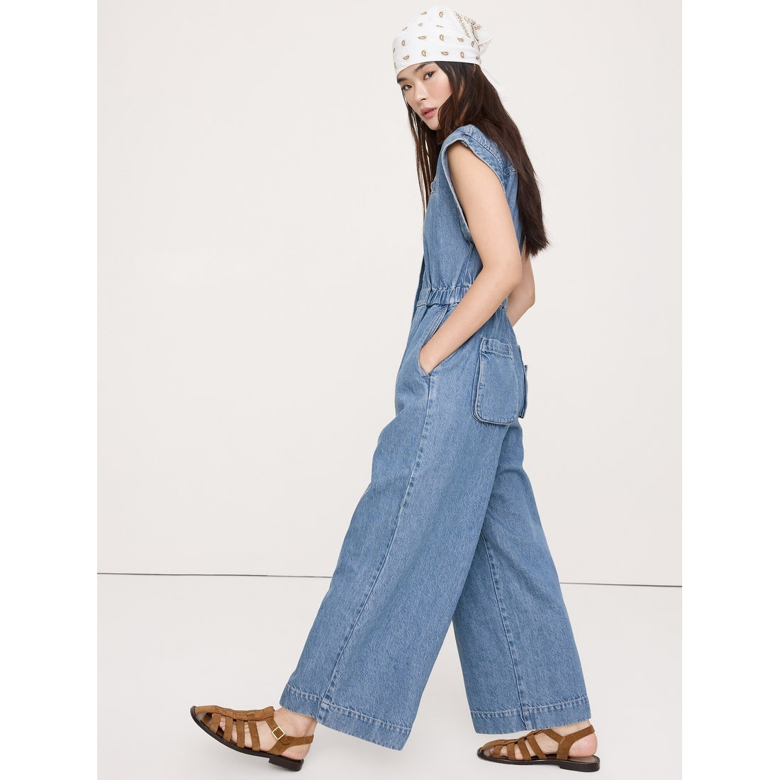 Women's Denim Utility Jumpsuit