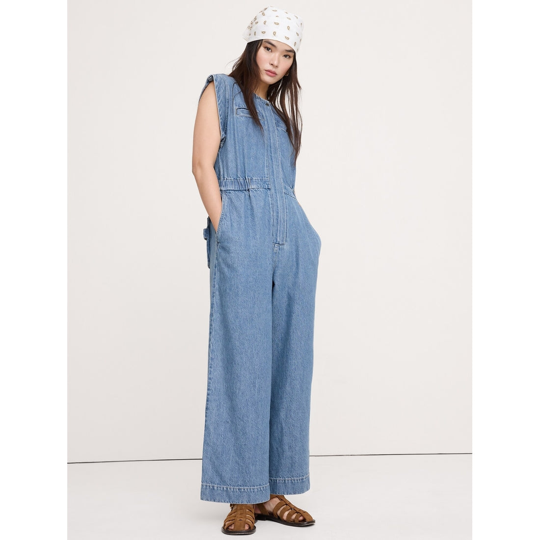 Women's Denim Utility Jumpsuit