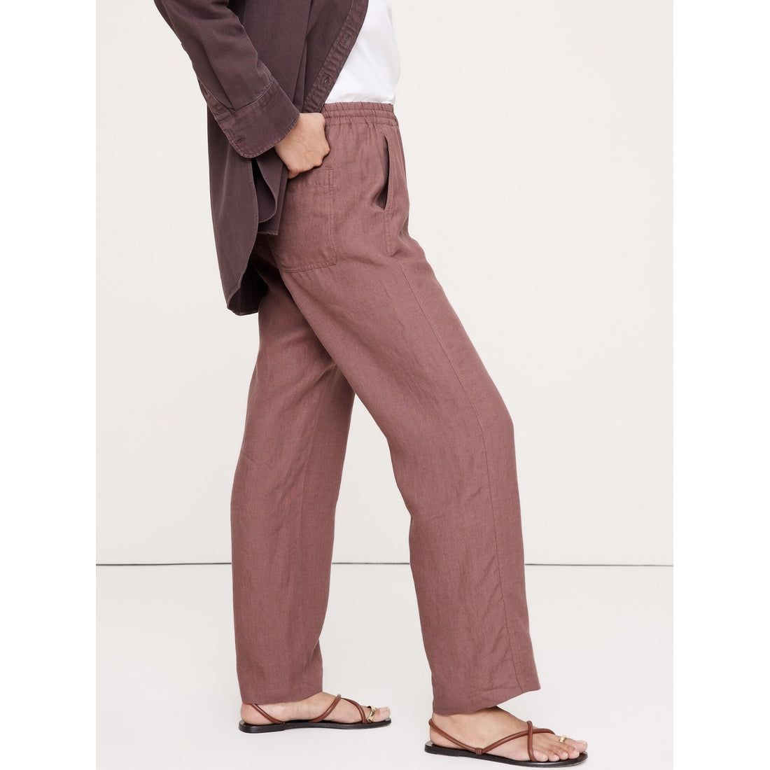Women's The Getaway Straight-Leg Pull-On Pant In Linen