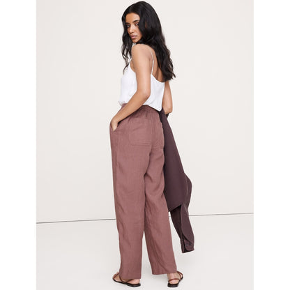 Women's The Getaway Straight-Leg Pull-On Pant In Linen