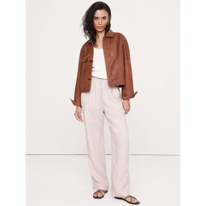 Women's The Getaway Straight-Leg Pull-On Pant In Linen