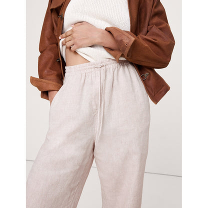 Women's The Getaway Straight-Leg Pull-On Pant In Linen