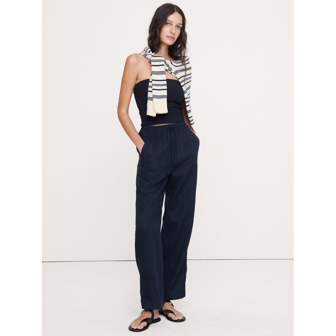 Women's The Getaway Straight-Leg Pull-On Pant In Linen