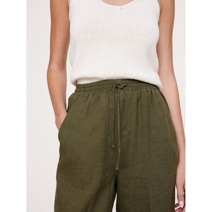 Women's The Getaway Straight-Leg Pull-On Pant In Linen