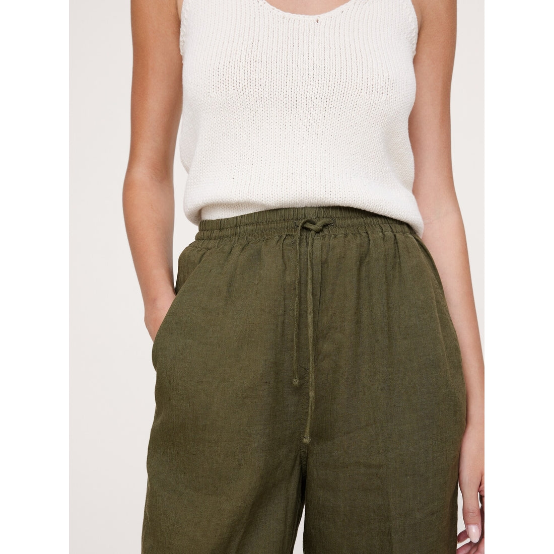 Women's The Getaway Straight-Leg Pull-On Pant In Linen