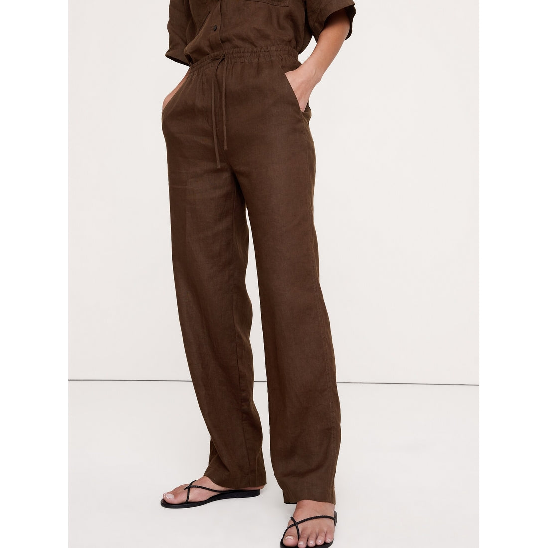Women's The Getaway Straight-Leg Pull-On Pant In Linen
