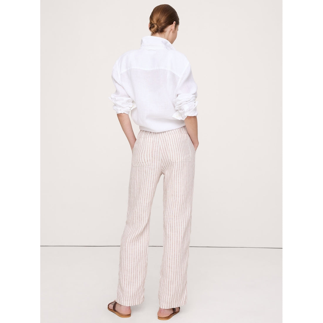 Women's The Getaway Straight-Leg Pull-On Pant In Linen