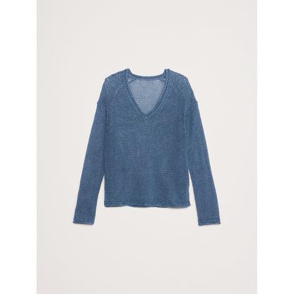 Women's Heirloom Linen V-Neck Sweater