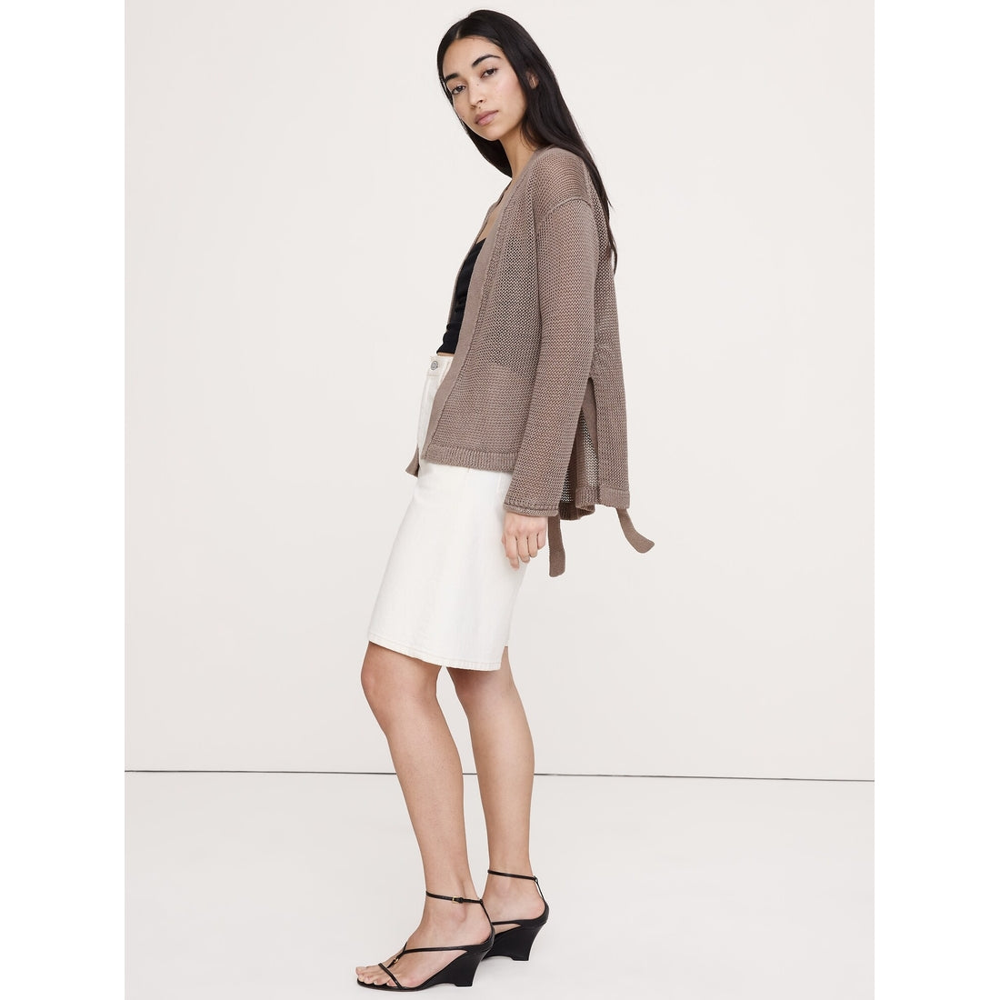 Women's Heirloom Linen Wrap Cardigan
