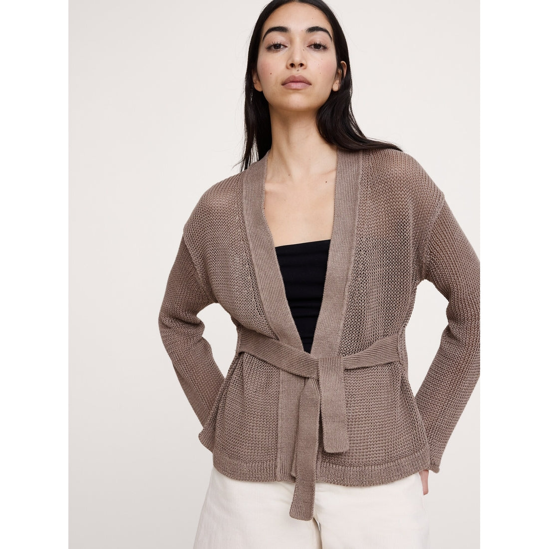 Women's Heirloom Linen Wrap Cardigan