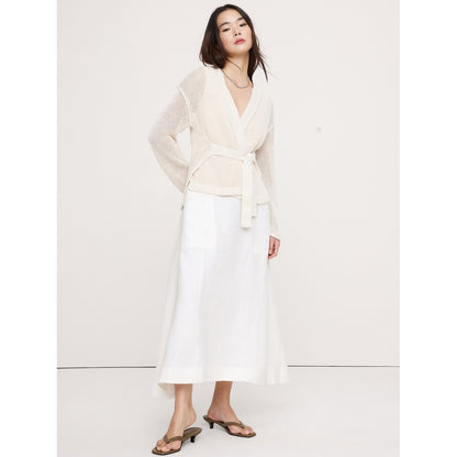 Women's Heirloom Linen Wrap Cardigan