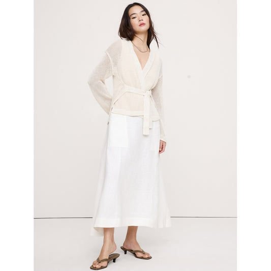 Women's Heirloom Linen Wrap Cardigan