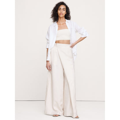 Women's Viscose-Linen Palazzo Pant
