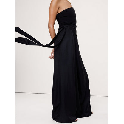 Women's Viscose-Linen Palazzo Pant